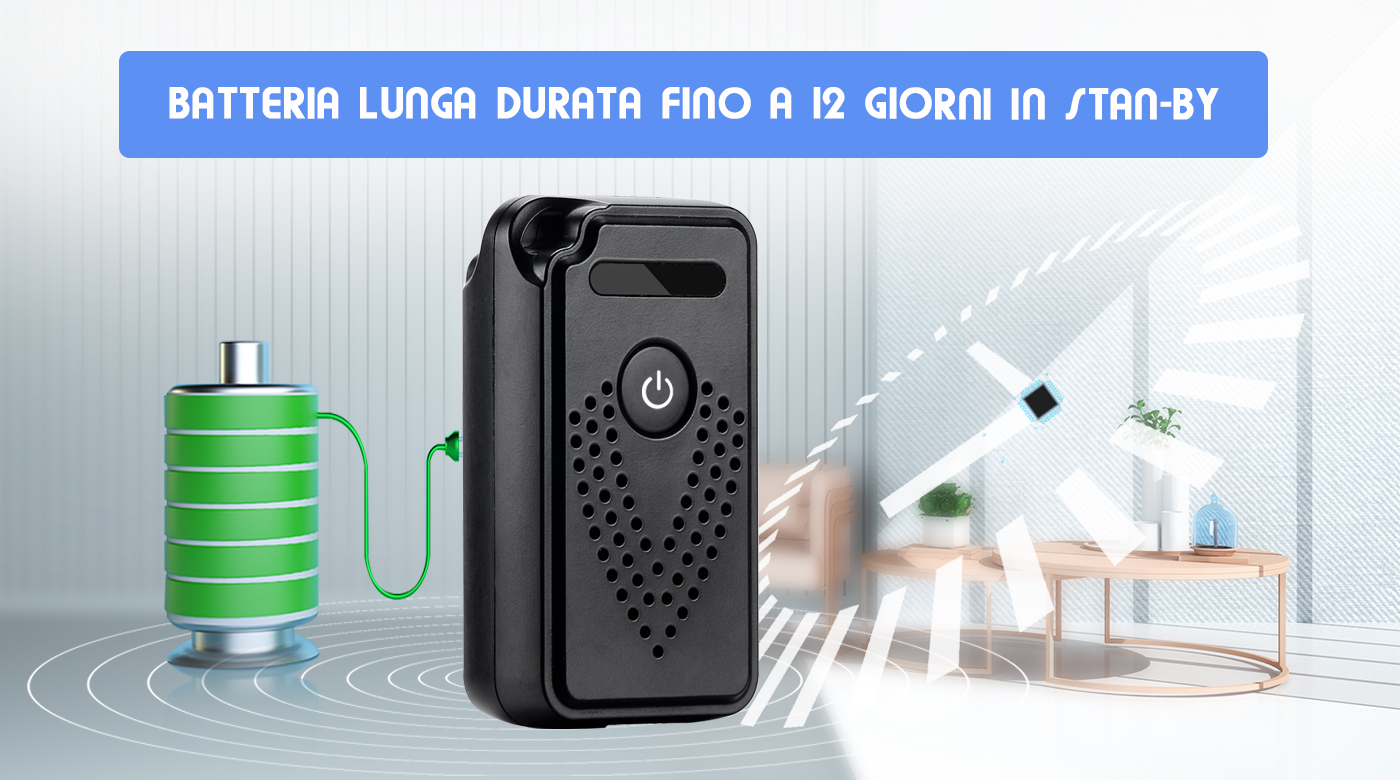 Registratore Vocale Digitale Professionale con Controllo Remoto via Wi-Fi e Trasferimento File a Distanza su smartphone (King Spy Guard F1)