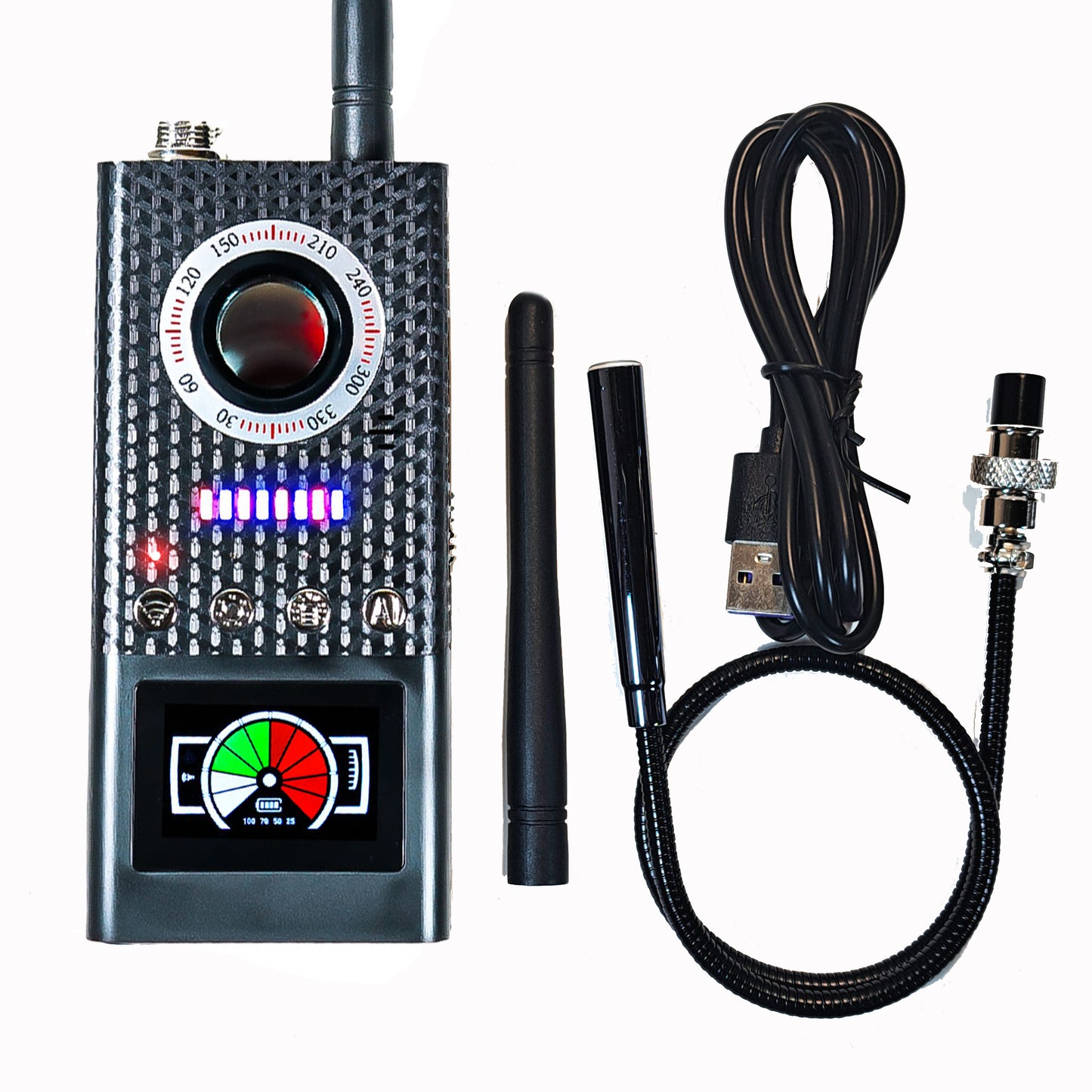 K66 Scanner di Segnali GSM GPS EMF Rilevatore di Telecamere Nascoste microspie per Privacy e Sicurezza localizzatori GPS Auto, controllo Casa e Ufficio sistema AI integrato intelligente