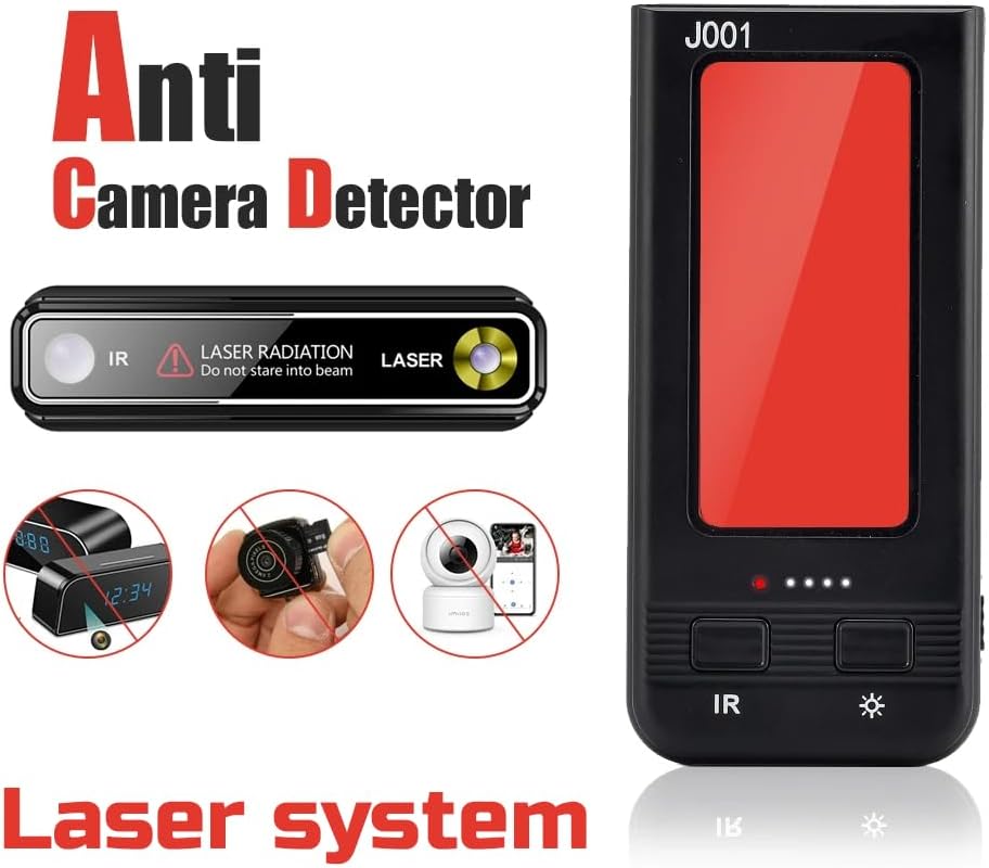 NUOVA GENERAZIONE Rilevatore Telecamere 2-in-1 • Laser a Infrarossi & Filtro Polarizzato • Scansione Precisa per Micro Spy, WiFi, Pinhole • Batteria Ricaricabile • Portatile e Facile da Usare