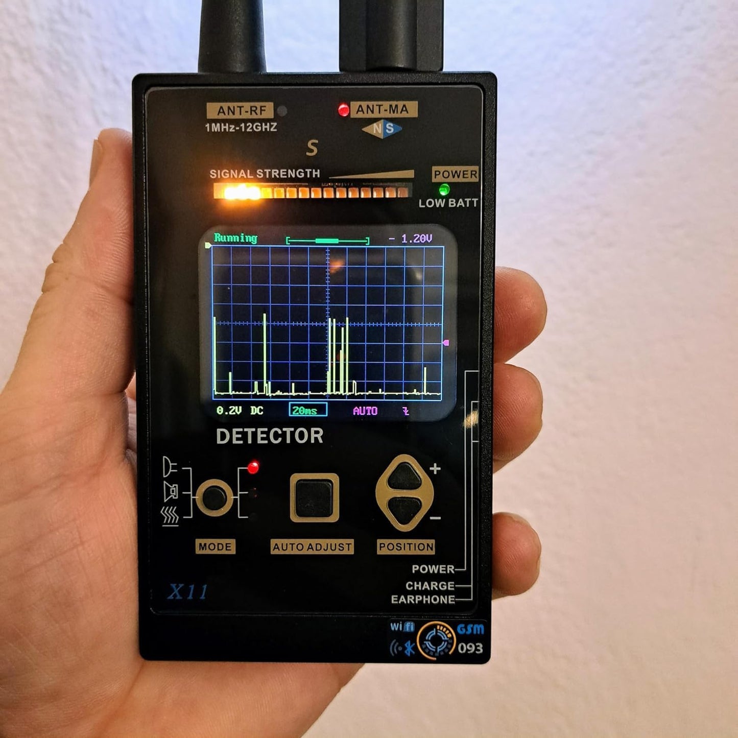 king Spy Detector One Rilevatore Professionale di Radiofrequenza GSM-GPS-WIFI-BLUETOOTH Telecamere Nascoste kit valigia bonifica ambientale con analizzatore di spettro per la Sicurezza della Privacy