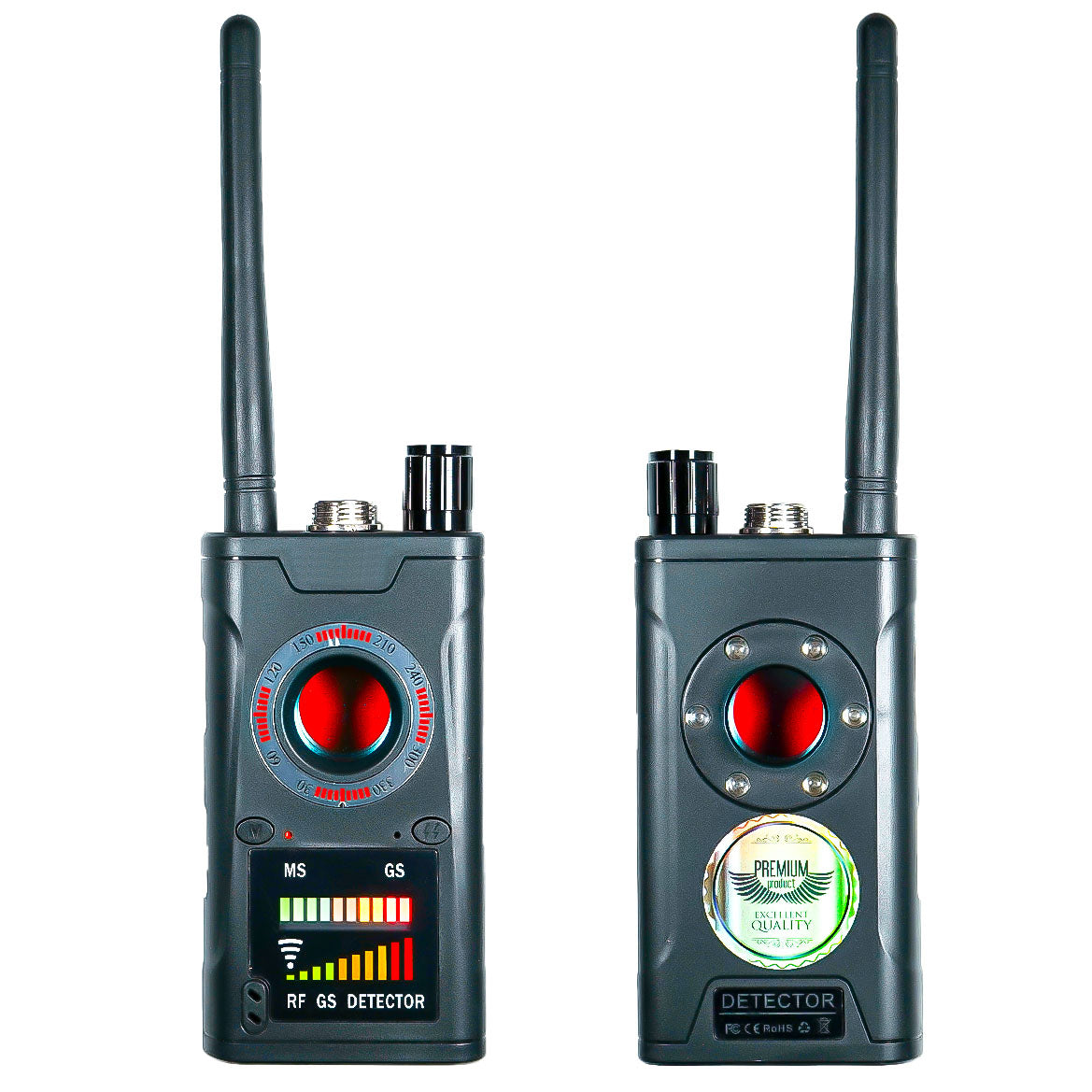 Rilevatore scanner di microspie gsm via radio gps auto magnetici telecamere spia via radio wifi SD card kit completo di valigia caricabatterie e microspia allenamento, manuale in italiano (K18Special)