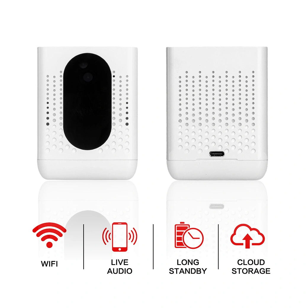 Registratore Audio spia WiFi a Lunga Durata Colore Bianco Compatto e Portatile Design Moderno Antifurto casa ufficio (Wifi F07)