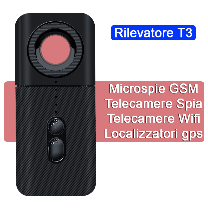 Rilevatore Microspie gsm e gps per auto, casa, ufficio Telecamere e Segnali Wireless 800/900/1200/2400 mhz professionale e tascabile (T3)