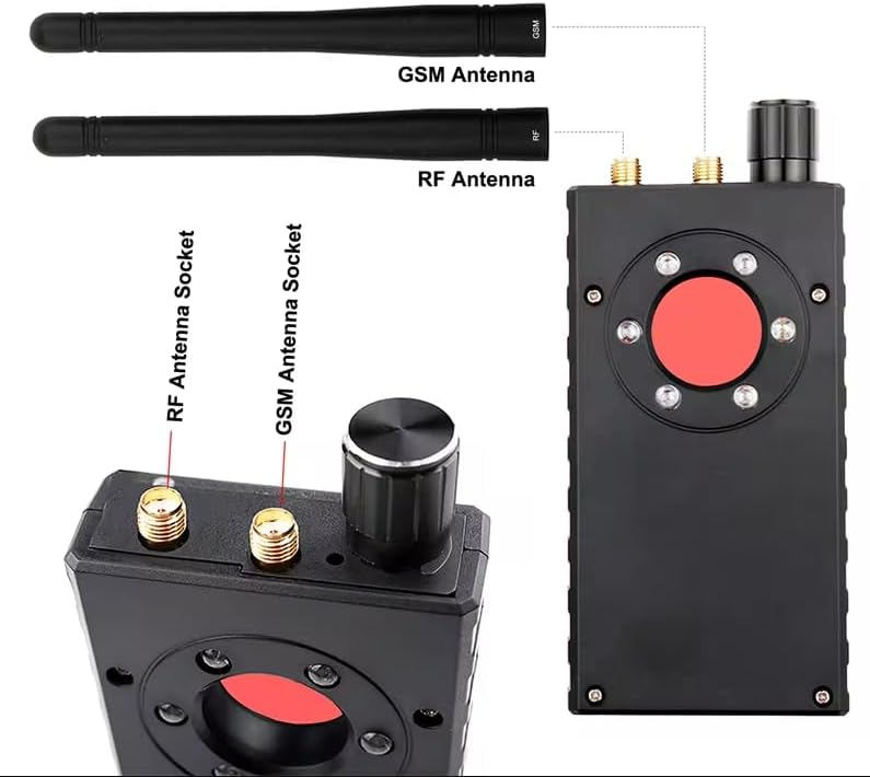 Potente scanner rilevatore di microspie gsm e RF, telecamere nascoste, dispositivi di ascolto wireless e localizzatori GPS, facile da usare Doppia scansione professionale