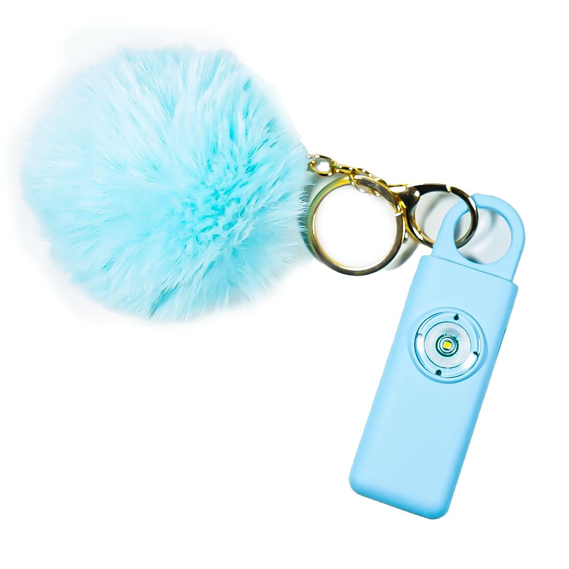 Portachiavi Allarme Antipanico, Dispositivo Antiaggressione SOS Chiamata Automatica, Invio Istantaneo Posizione GPS, Sirena 130dB, Difesa Personale e Autodifesa per Donne, Bambini e Anziani (Azzurro)