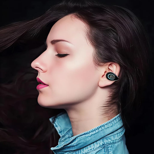 AURICOLARE BLUETOOTH 5.0 PREMIUM - resistente all'acqua, 10mm bass, 20H autonomia, design mini iperleggero, orecchio libero - per sport, lavoro, e musica!