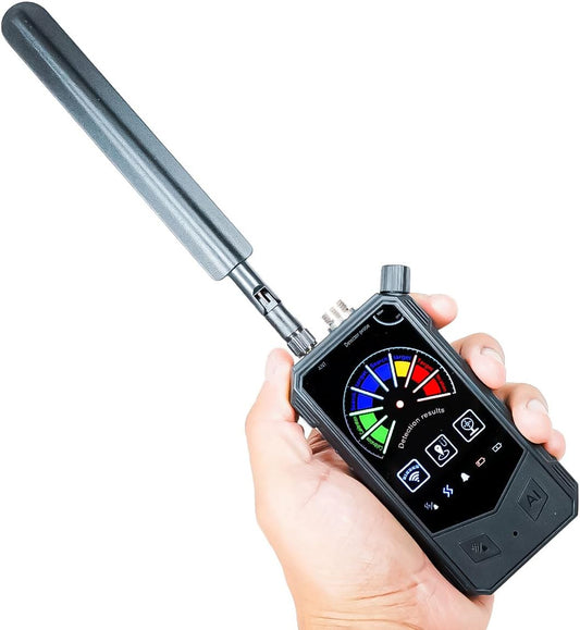 Rilevatore Microspie SpyTerminator AI Scansione fino a 8.6 GHz per Microspie GSM/5G, Telecamere wifi & localizzatori GPS Display Digitale, 8h Autonomia