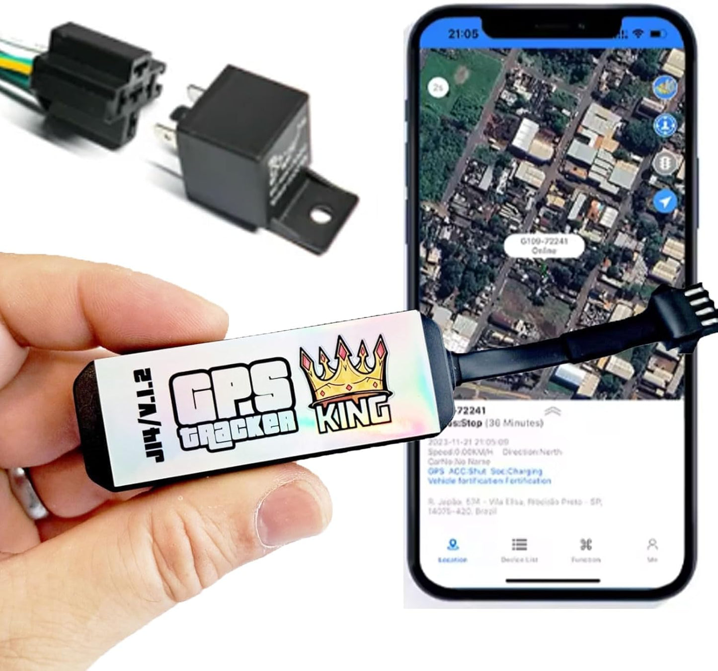 Localizzatore GPS Tracker Antifurto per moto, auto, camper, scooter, furgoni gestione tramite APP con RELE' attivato a distanza