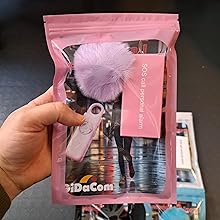 Portachiavi Allarme Antipanico, Dispositivo Antiaggressione SOS Chiamata Automatica, Invio Istantaneo Posizione GPS, Sirena 130dB, Difesa Personale e Autodifesa per Donne, Bambini e Anziani (Rosa)