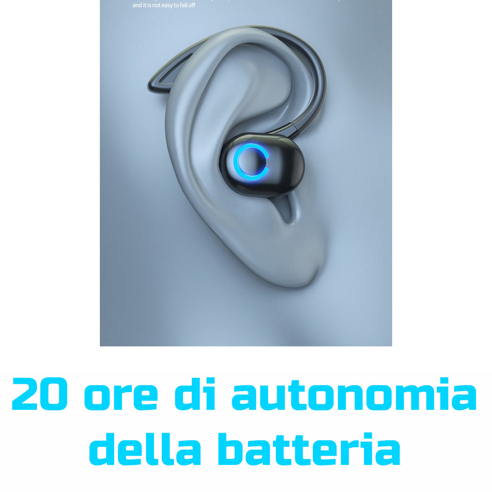 Auricolare Bluetooth In-Ear Wireless V5.2 con Microfono, Cancellazione del Rumore CVC6.0, Design Leggero e Impermeabile, Ricarica Rapida, Ideale per Sport, Lavoro e Tempo Libero (AR1B)