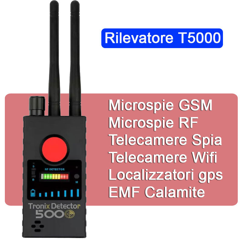 Potente scanner rilevatore di microspie gsm e RF, telecamere nascoste, dispositivi di ascolto wireless e localizzatori GPS, facile da usare Doppia scansione professionale